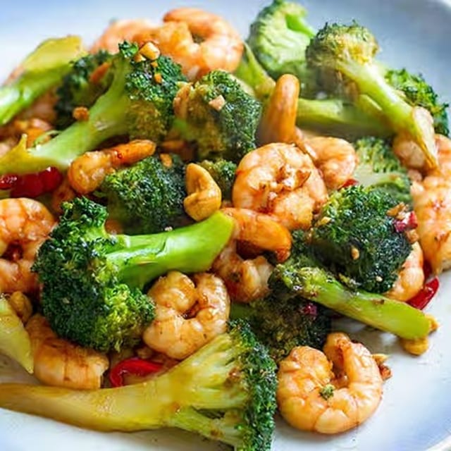 L5. Shrimp with Broccoli.